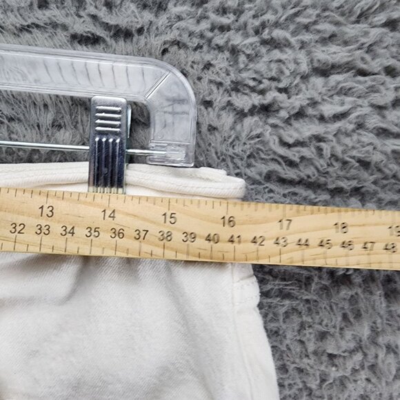 Levis Shorts Womens 32 501 White Stretch High Rise Button Fly Denim Jean *GUC* - Picture 5 of 16